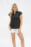 THE NICOLE BLACK V-NECK TOP