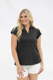 THE NICOLE BLACK V-NECK TOP