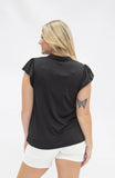 THE NICOLE BLACK V-NECK TOP