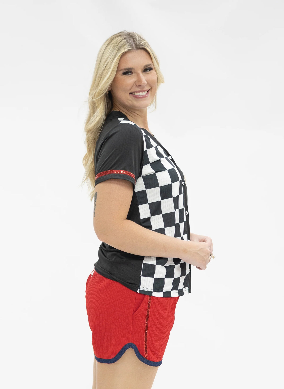 CHECKERBOARD BASEBALL JERSEY