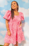 DOLLY DOLL JACQUARD PINK DRESS