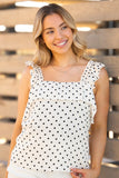 TANK TOP WITH FLOUNCE POLA DOT TANK