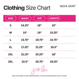 NOVA STRIPED DENIM SKIRT - BLACK AND WHITE