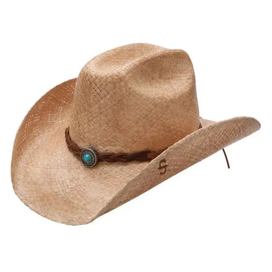 STETSON FLAT ROCK STRAW NATURAL WESTERN HAT