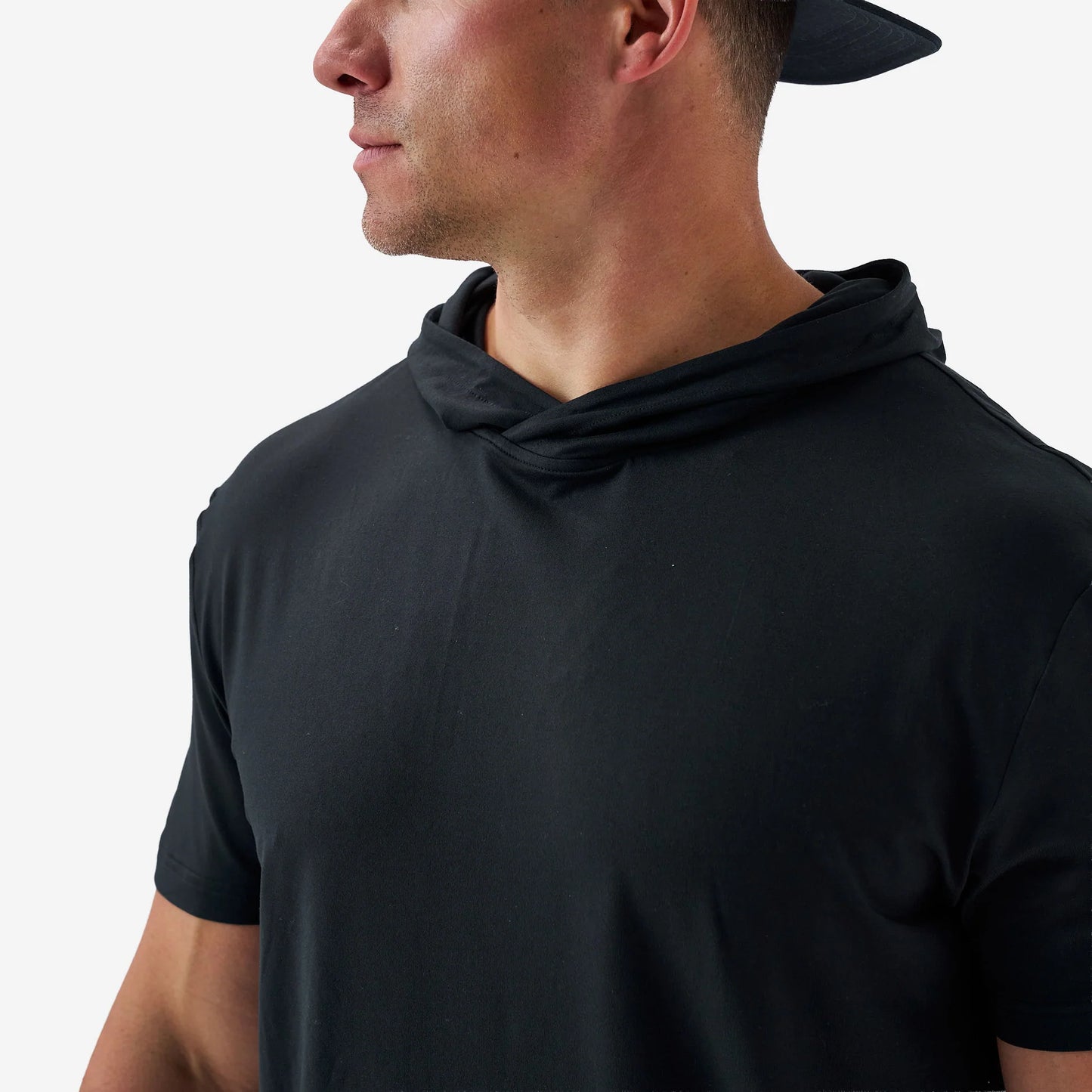 Burlebo Short Sleeve Performance Hoodie - Black