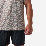 BURLEBO SHORT SLEEVE PERFORMANCE HOODIE - CLASSIC DEER CAMO