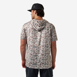BURLEBO SHORT SLEEVE PERFORMANCE HOODIE - CLASSIC DEER CAMO