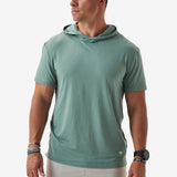 Burlebo Short Sleeve Performance Hoodie - Sage