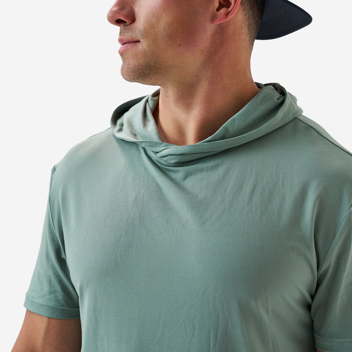 Burlebo Short Sleeve Performance Hoodie - Sage