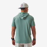 Burlebo Short Sleeve Performance Hoodie - Sage