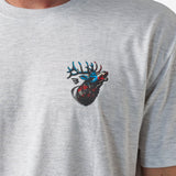 BURLEBO SHORT SLEEVE TEE - AMERICAN ELK - ASH GREY