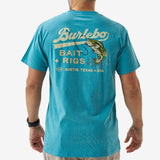 Burlebo Adult Short Sleeve Tee- Bait And Rigs - Cyan