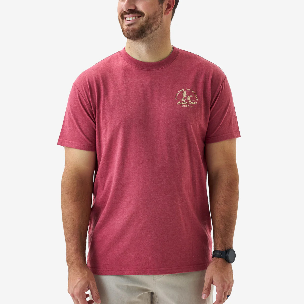 Burlebo Adult Short Sleeve Tee - CLASSIC DUCK - HEATHER RED