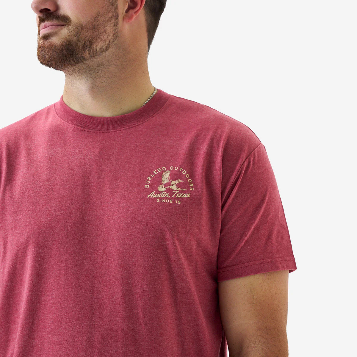 Burlebo Adult Short Sleeve Tee - CLASSIC DUCK - HEATHER RED