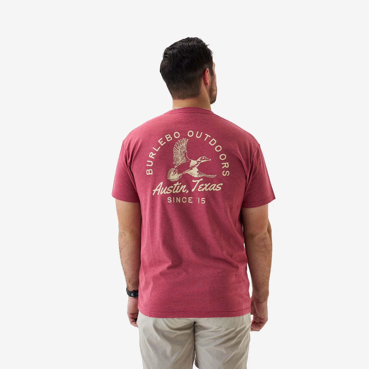 Burlebo Adult Short Sleeve Tee - CLASSIC DUCK - HEATHER RED