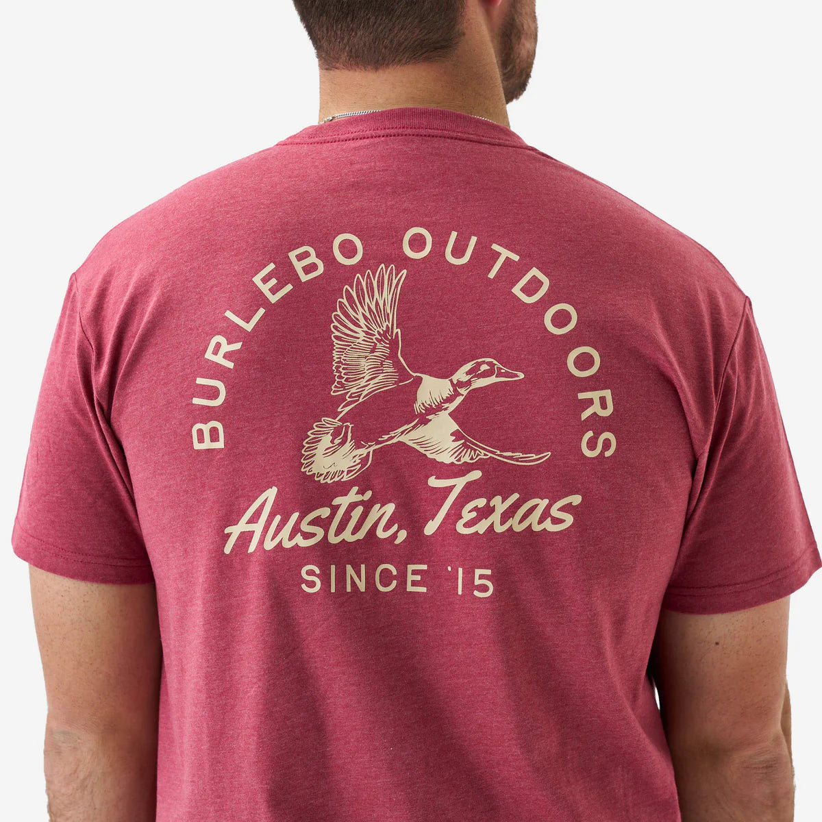 Burlebo Adult Short Sleeve Tee - CLASSIC DUCK - HEATHER RED