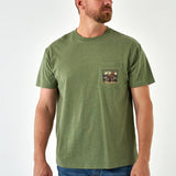 Burlebo Short Sleeve Tee - Duck Dog Stamp - Heather Olive