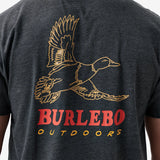 Burlebo Adult Short Sleeve Tee - DUCK WILD - HEATHER BLACK