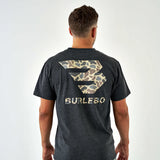 Burlebo Flying B Deer Camo Logo - Heather Black