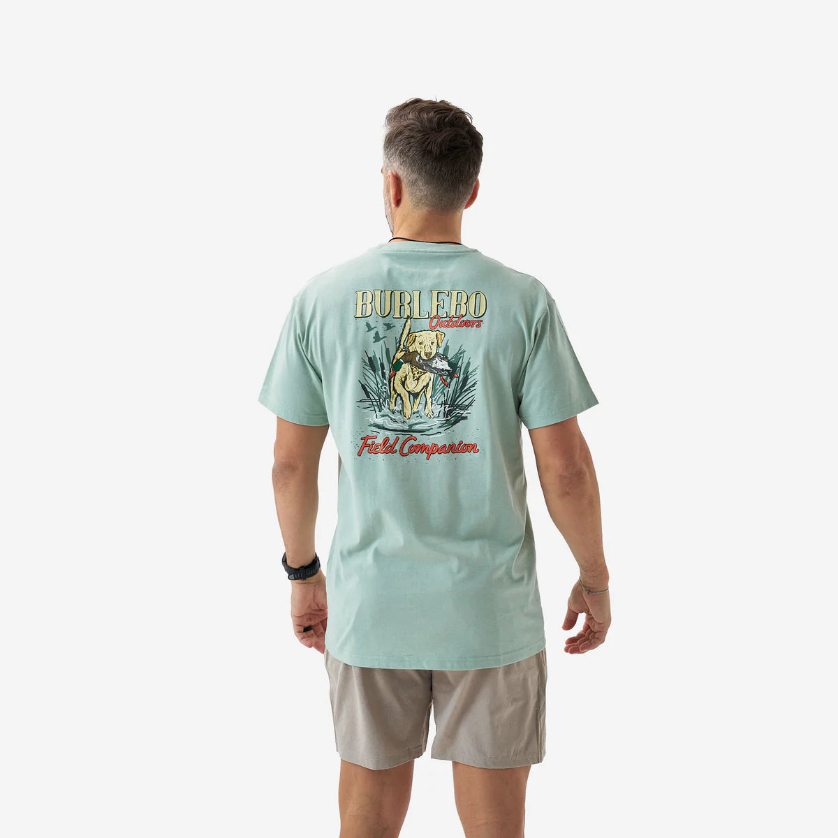 Burlebo Adult Short Sleeve Tee - FIELD COMPANION - HEATHER SAGE