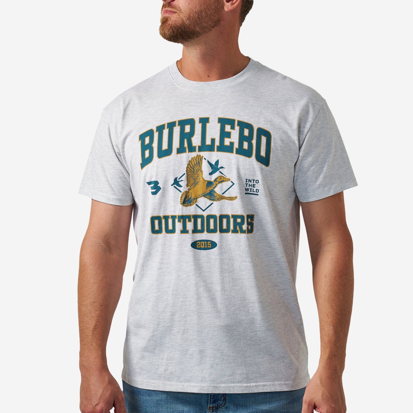 BURLEBO SHORT SLEEVE TEE - FLY WILD - ASH GREY
