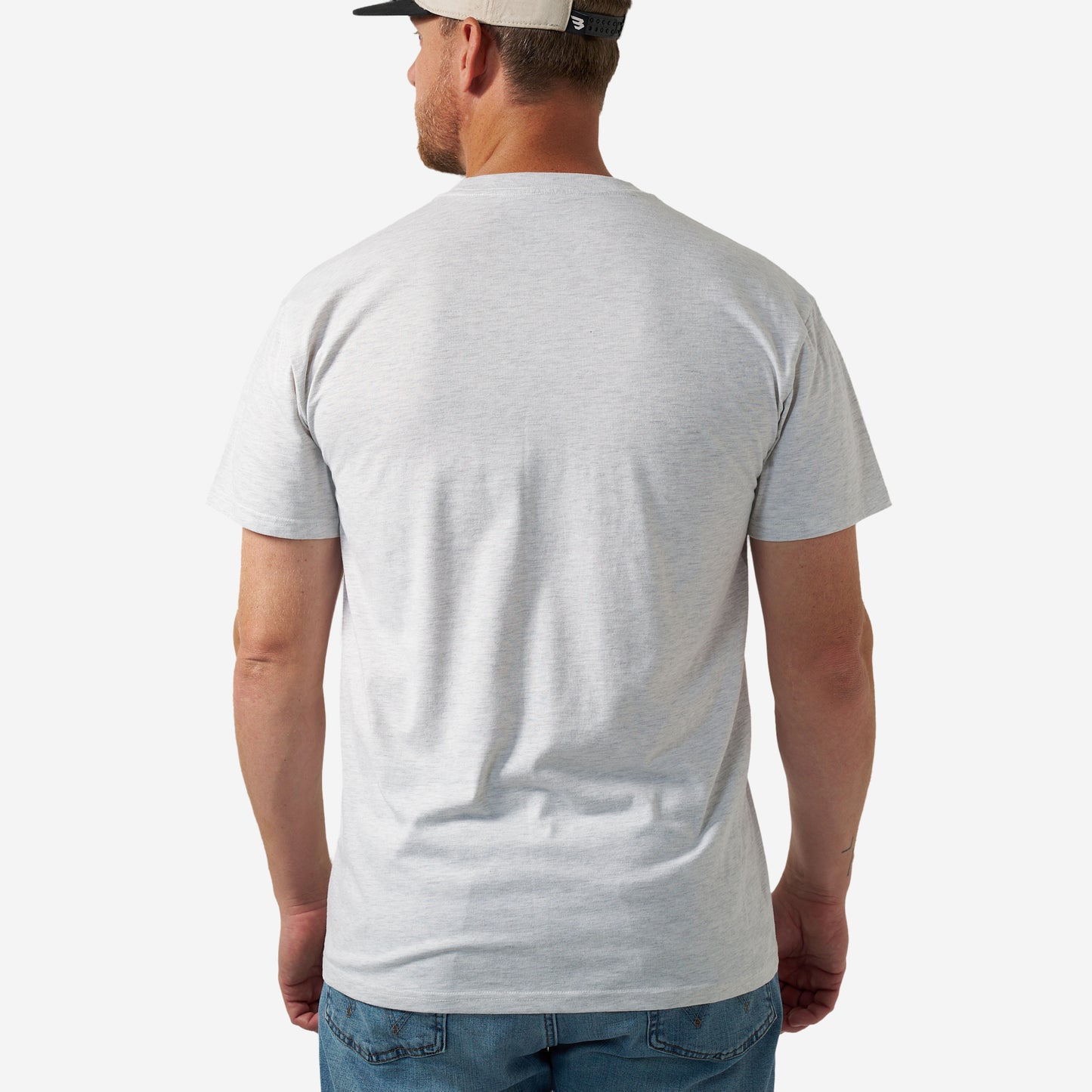 BURLEBO SHORT SLEEVE TEE - FLY WILD - ASH GREY