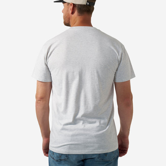BURLEBO SHORT SLEEVE TEE - FLY WILD - ASH GREY
