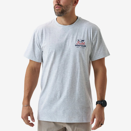 Burlebo Adult Short Sleeve Tee - BURLEBO GOLF CLUB - HEATHER ASH GREY