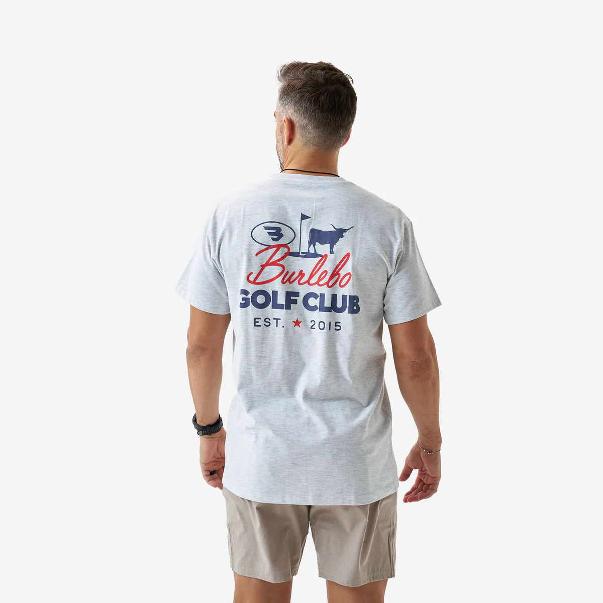 Burlebo Adult Short Sleeve Tee - BURLEBO GOLF CLUB - HEATHER ASH GREY