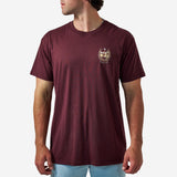 BURLEBO SHORT SLEEVE TEE - HORSESHOE - MAROON