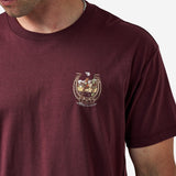 BURLEBO SHORT SLEEVE TEE - HORSESHOE - MAROON