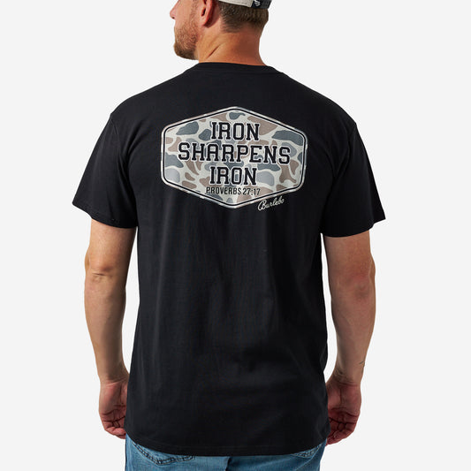 BURLEBO SHORT SLEEVE TEE - IRON SHARPENS IRON - BLACK