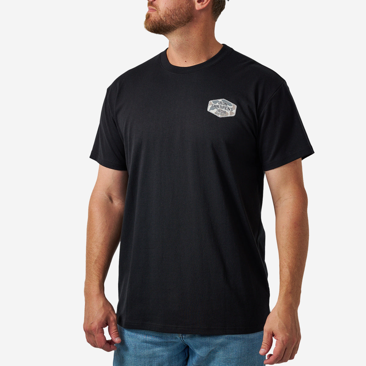 BURLEBO SHORT SLEEVE TEE - IRON SHARPENS IRON - BLACK