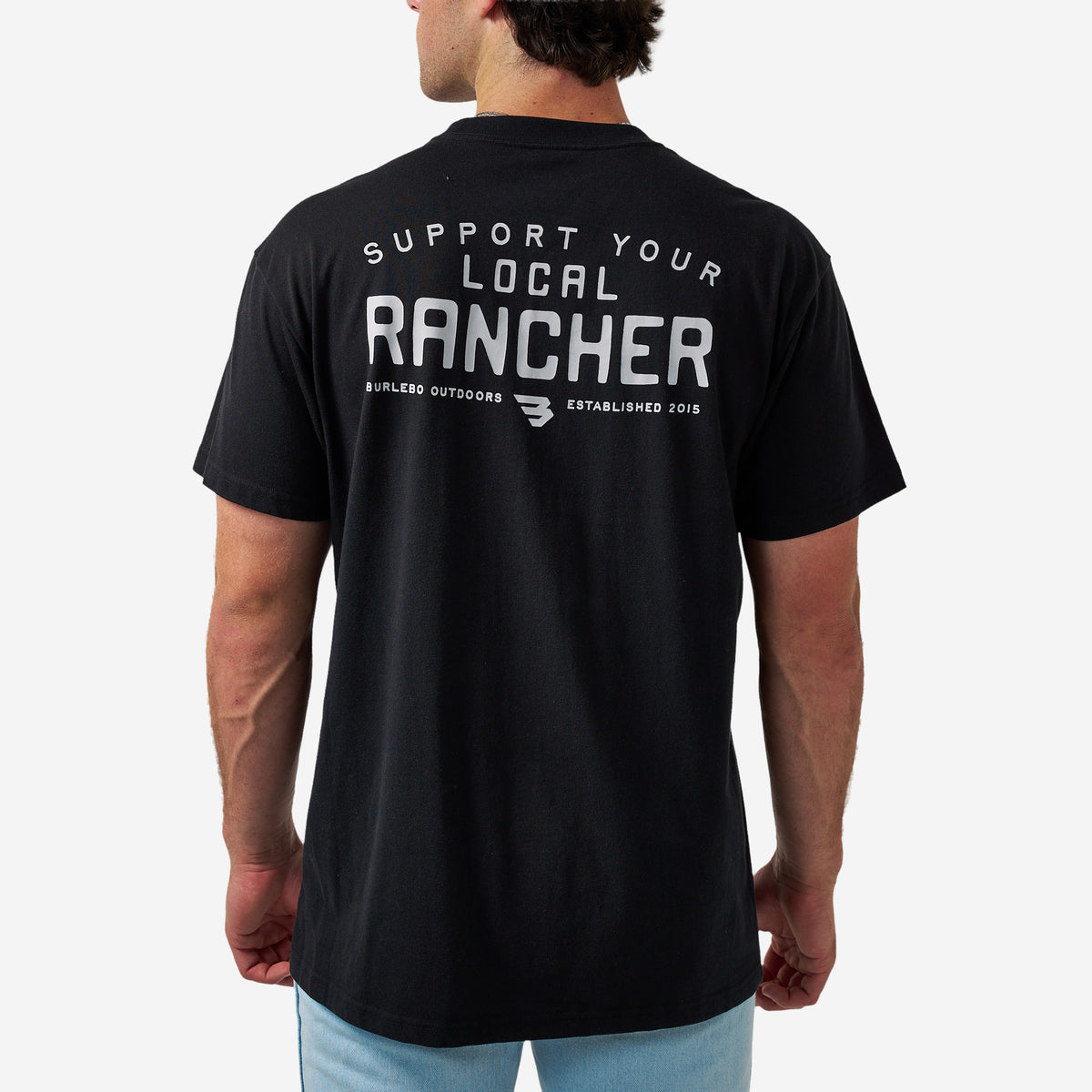 BURLEBO SHORT SLEEVE TEE - LOCAL RANCHER - BLACK