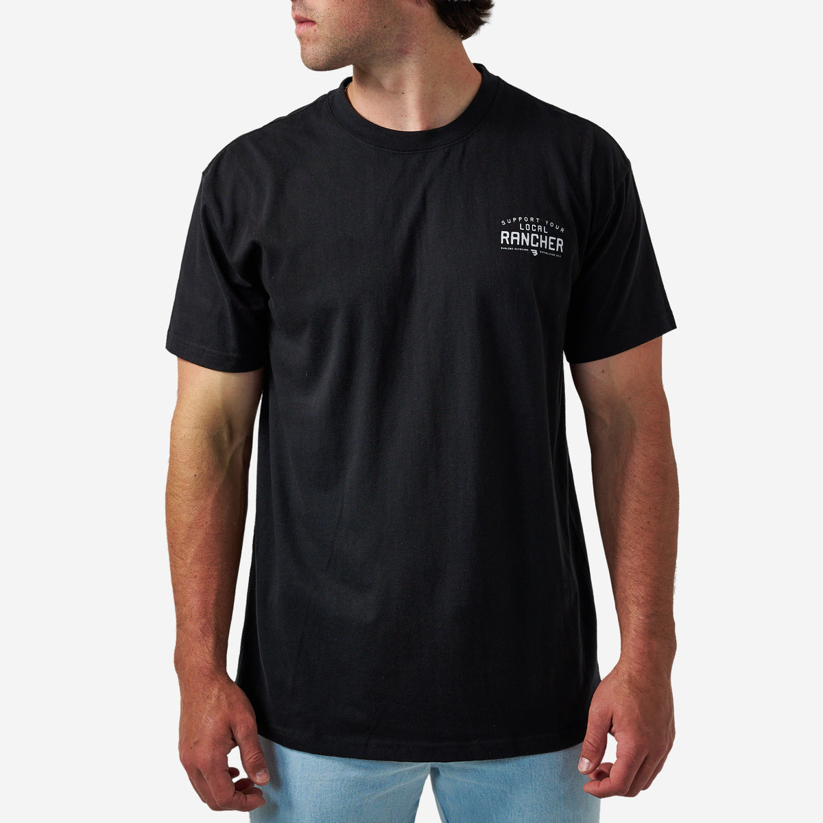 BURLEBO SHORT SLEEVE TEE - LOCAL RANCHER - BLACK