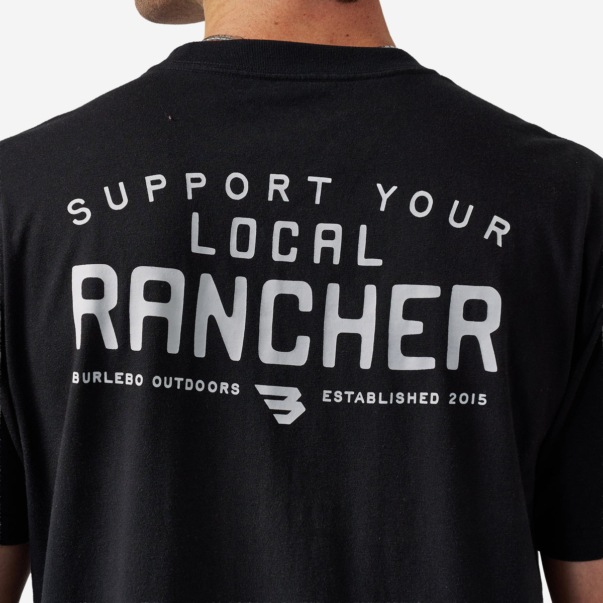 BURLEBO SHORT SLEEVE TEE - LOCAL RANCHER - BLACK