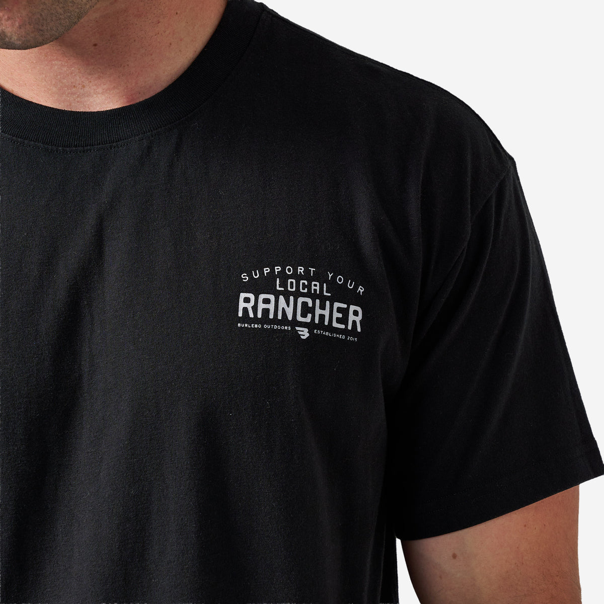 BURLEBO SHORT SLEEVE TEE - LOCAL RANCHER - BLACK