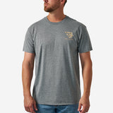 BURLEBO SHORT SLEEVE TEE - MALLARD CAMO DOG - DARK HEATHER GREY