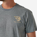 BURLEBO SHORT SLEEVE TEE - MALLARD CAMO DOG - DARK HEATHER GREY