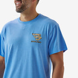 Burlebo Adult Short Sleeve Tee - MALLARD CAMO DOG- HEATHER PERIWINKLE