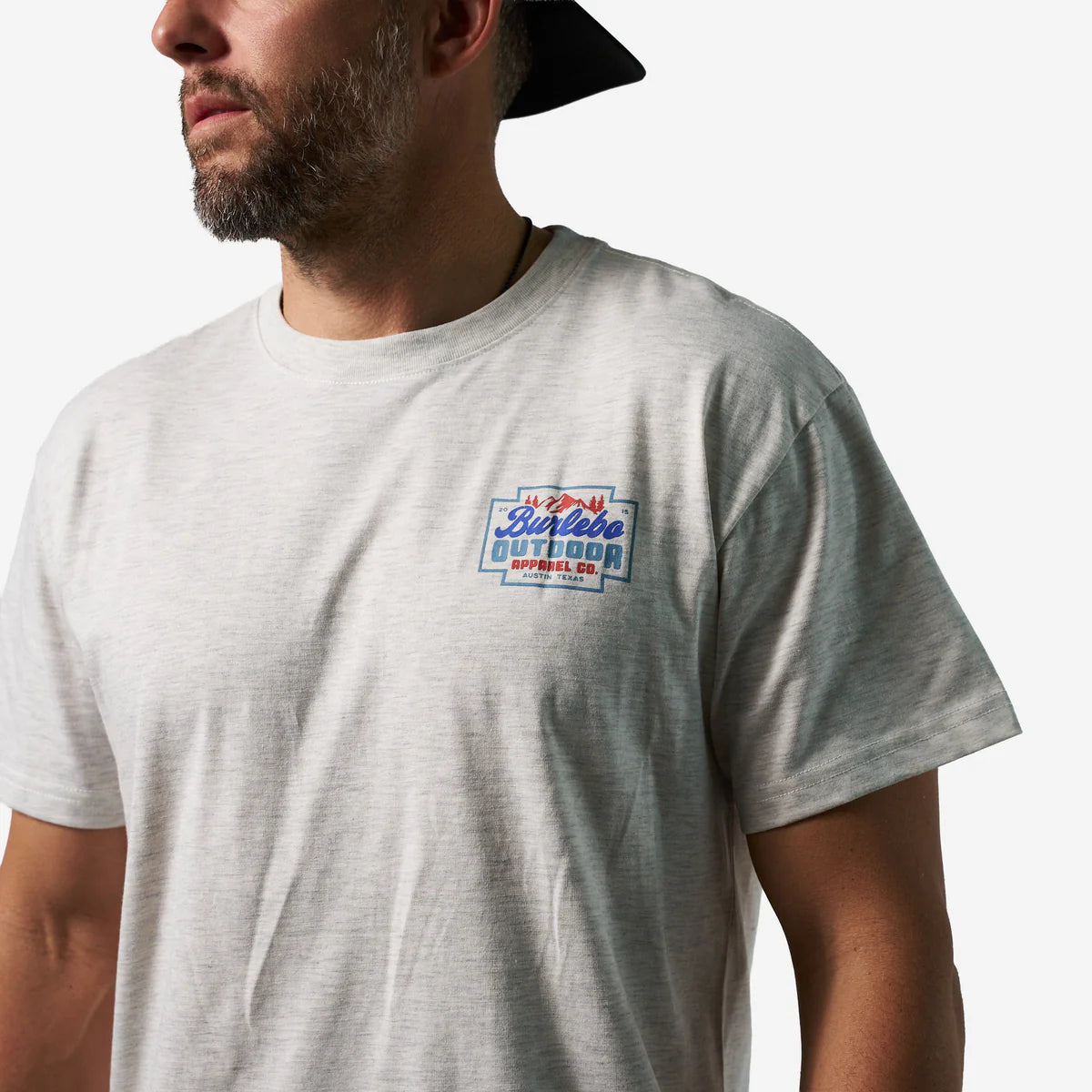 Burlebo Adult Short Sleeve Tee - MOUNTAIN RANGE - HEATHER ASH GREY