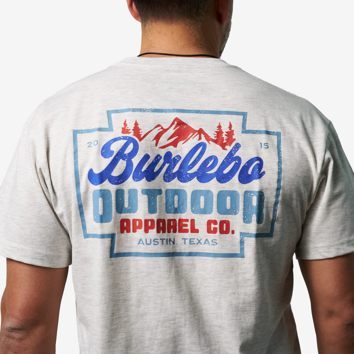 Burlebo Adult Short Sleeve Tee - MOUNTAIN RANGE - HEATHER ASH GREY