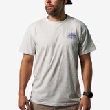 Burlebo Adult Short Sleeve Tee - MOUNTAIN RANGE - HEATHER ASH GREY