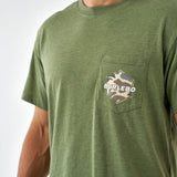 Burlebo Short Sleeve Tee - Rad Dad Deer Camo - Heather Olive