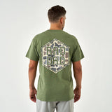 Burlebo Short Sleeve Tee - Rad Dad Deer Camo - Heather Olive