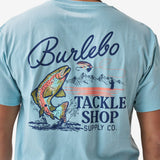 Burlebo Adult Short Sleeve Tee - Tackle Shop - Sky Blue