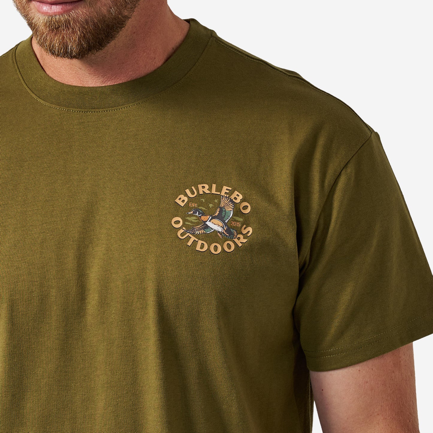 BURLEBO SHORT SLEEVE TEE - WOOD DUCK - HUNTER GREEN
