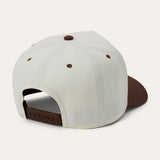 STETSON COWHIDE PATCH TRUCKER HAT - BROWN