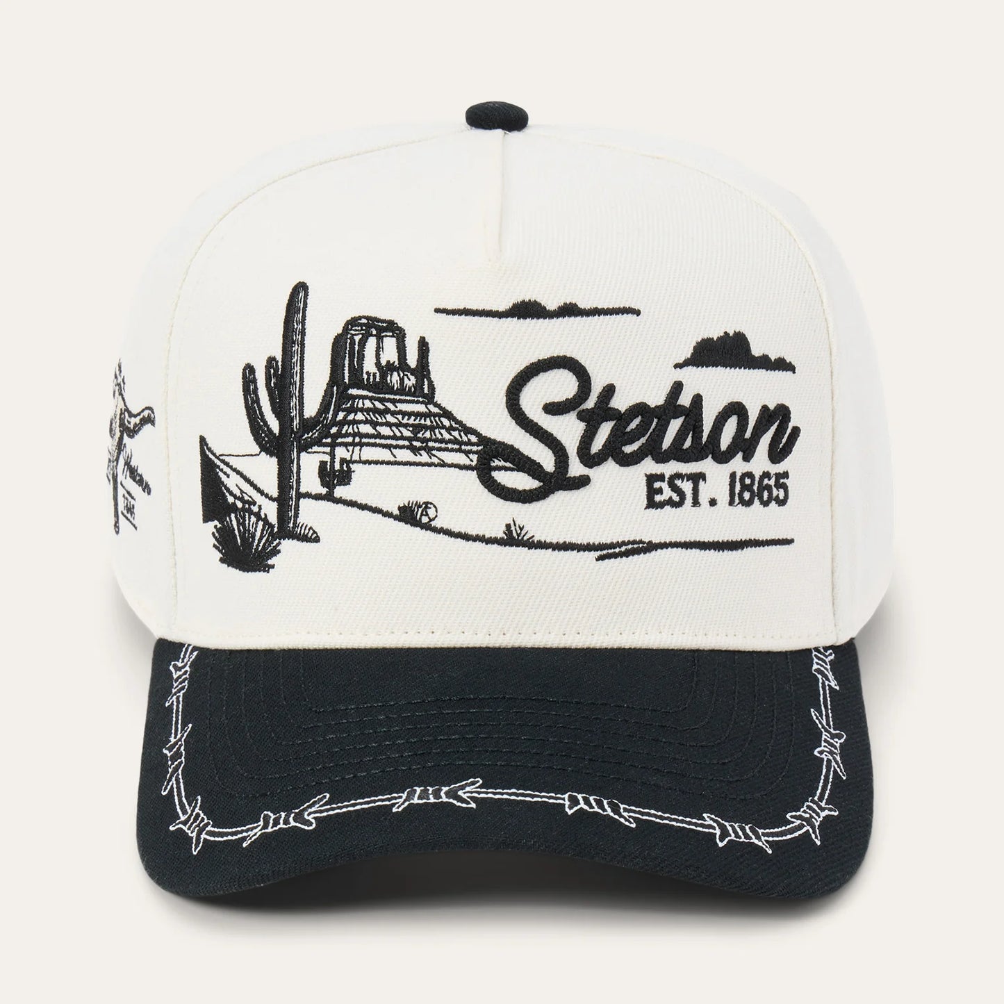 STETSON LANDSCAPE TRUCKER HAT- Off White / Black