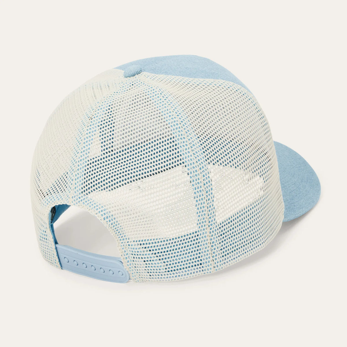 STETSON DENIM PLAQUE TRUCKER HAT - BLUE
